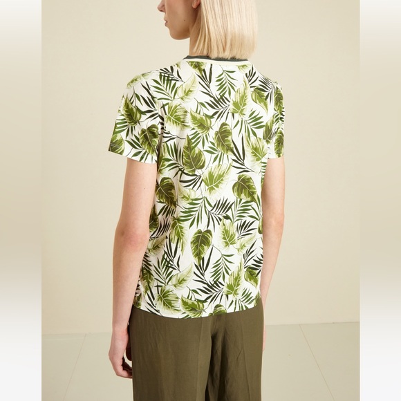 SOLD! MARELLA MAXMARA Intrend Label Printed Leaves T-shirt Size:M 165/88A New - Picture 4 of 9